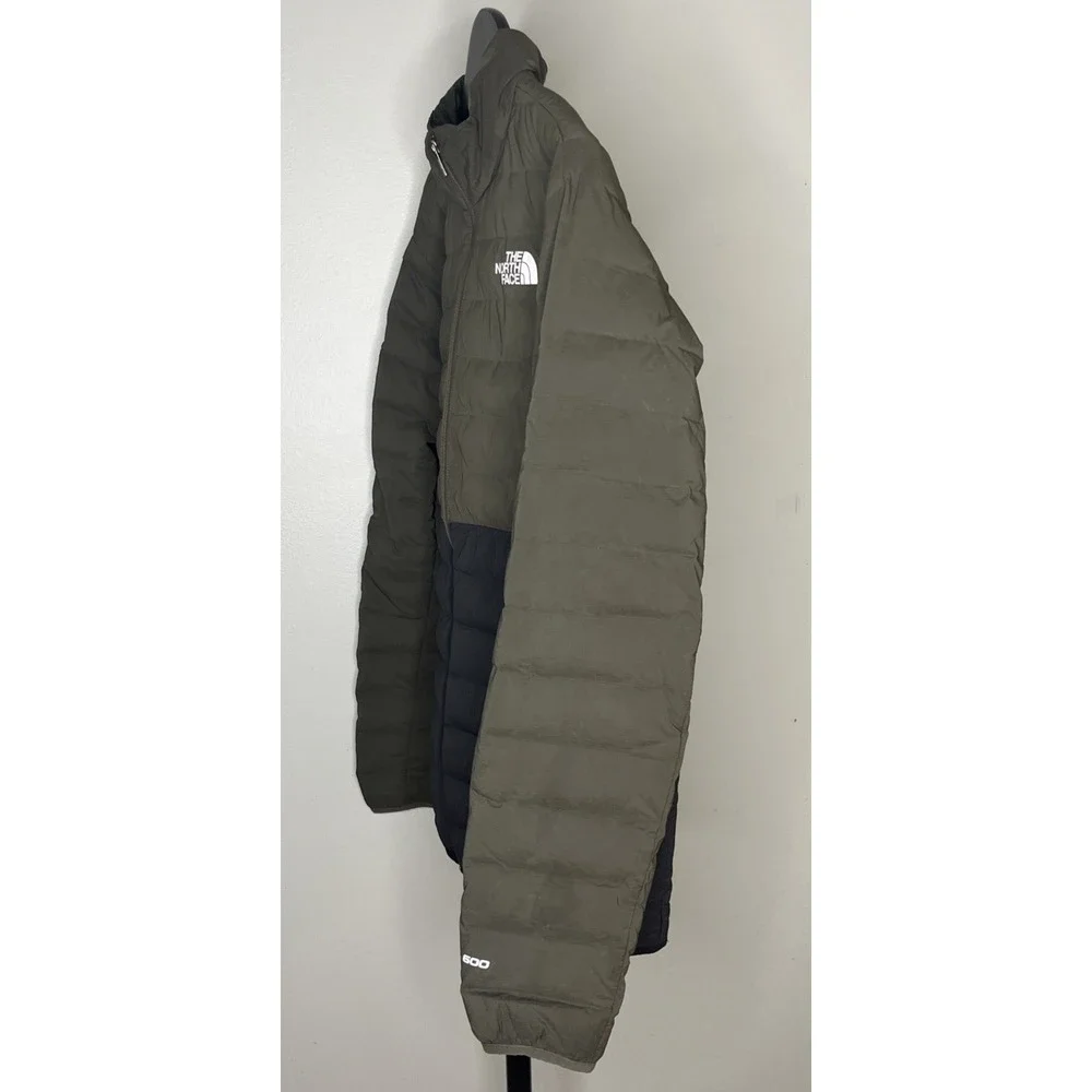 The North Face Boys XXL Belleview Stretch Down Jacket Green Black Puffer Coat 18